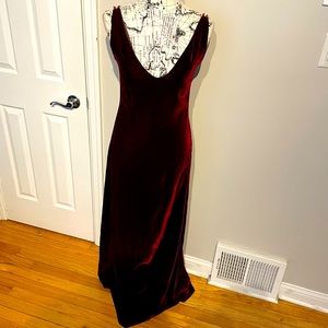 ✈️Vintage y2k Linda Allard VELVET Gown beads WhimsyGoth Formal Evening vibrant